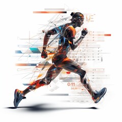 Sport running poster