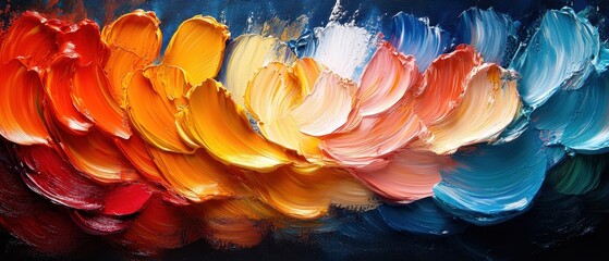 Obraz premium Artistic Unity in Brushwork, a vibrant arrangement of paintbrush tips fanned out, symbolizing collaboration and creativity in art.