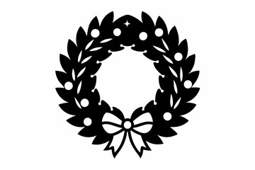 



Christmas wreath silhouette vector, wreath black icon design, christmas wreath frame or border vector silhouette 


