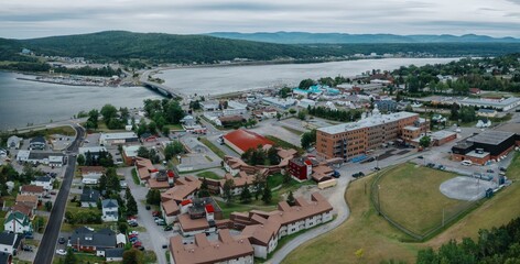 Fototapeta premium The town of Gaspé on the Gaspé Peninsula, Quebec, Canada.