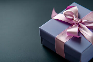 An elegant gift box wrapped with a delicate pink ribbon perfect for special occasions and celebrations