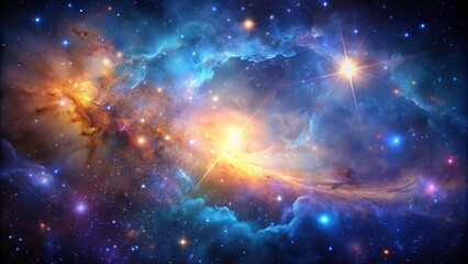 Fototapeta premium Deep space galaxy background with stars and nebulas, cosmic dust, astronomical