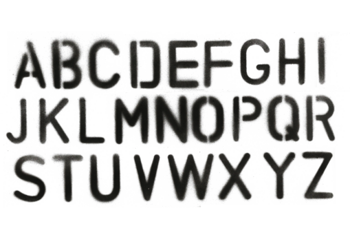 Realistic Alphabet Stencil Letters Brush Font Transparent Background HD