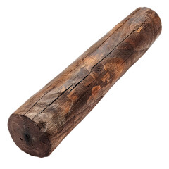 Fototapeta premium A wooden dowel rod, isolated on white background