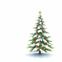 Fototapeta premium christmas tree isolated on white