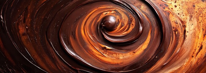 Melted chocolate swirl background