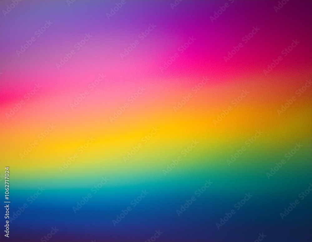 Poster vibrant rainbow gradient with horizontal stripes and a dark to light transition, creating a dynamic 