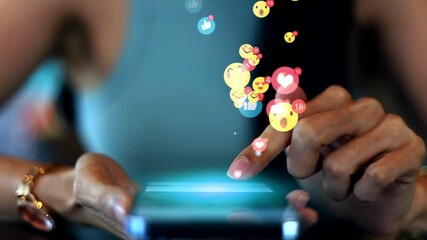 marketing, business, technology, social media, like, media, scrolling, social, social network, application, communication, cyberspace, icon, follow, message, online, background, concept, viral video - Powered by Adobe