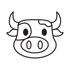cow head animal icon