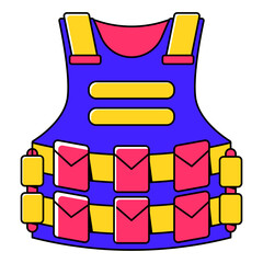 Bulletproof Vest Illustration