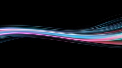 Flowing neon arcs illuminate a seamless network, capturing the essence of data in motion.