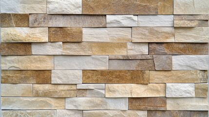Natural Stone Wall with Textured Surface and Colors