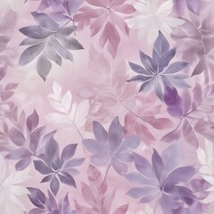  The image is a gradient of pink and purple leaves against a white background. There are several different leaf designs.