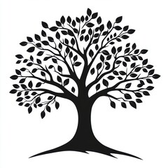 Fototapeta premium tree with roots, vector isolated on white background, ai generated vector illustration