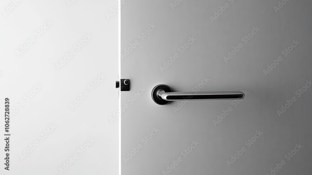 Poster Modern Door with Simple Handle and Clean Lines