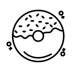 donut minimalist food icon