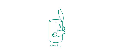 Canning Vector Icon for Food Preservation Process