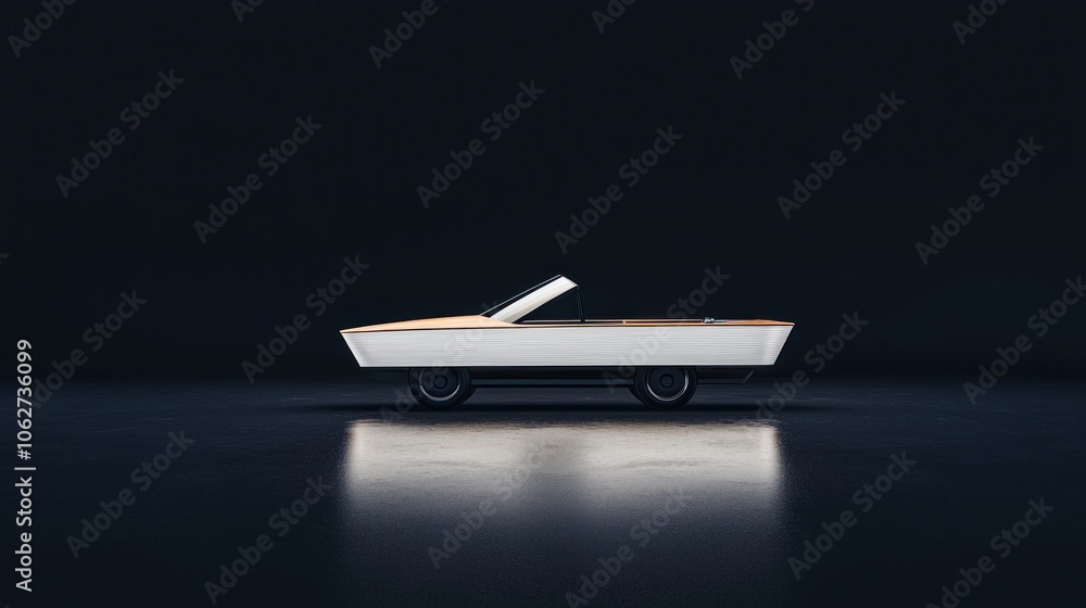 Poster create a high-detail photo mockup showcasing an innovative vehicle design in hq for visual impact