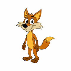 Funny Coyote vector cartoon art