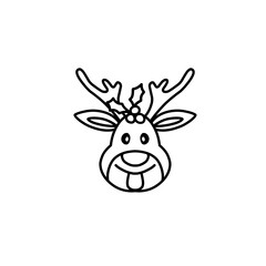 Christmas reindeer outline 