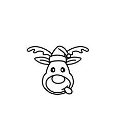 Christmas reindeer outline 