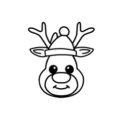 Christmas reindeer outline 