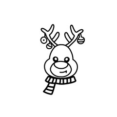 Christmas reindeer outline 