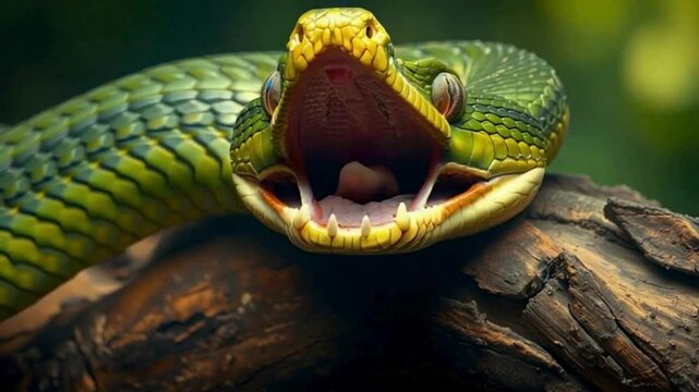 close up of a python