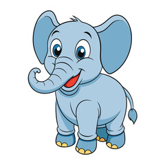 Elephant cartoon vector art illustration