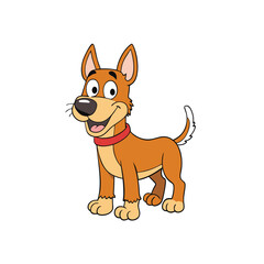 Dog cartoon vector art illustration