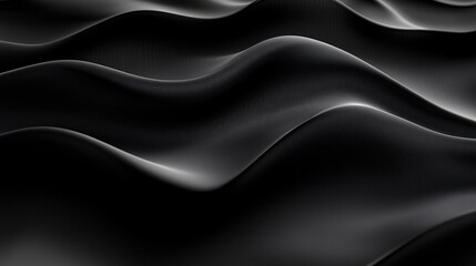Obraz premium Captivating Black Wave Patterns in Smooth Textile Design