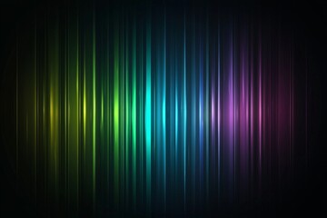 Abstract background with blue and green gradient lines, blurred light effect on a dark black background. Minimal design.