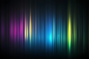 Abstract background with blue and green gradient lines, blurred light effect on a dark black background. Minimal design.