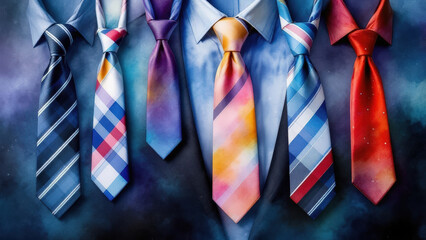 vibrant display of colorful ties showcasing various patterns and styles