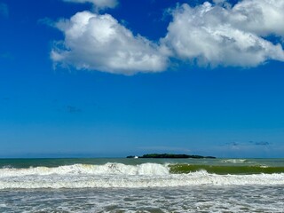 waves on the beach. Samana, Dominican Republic