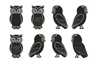 Unique Owl Silhouette Collection for Vector Art
