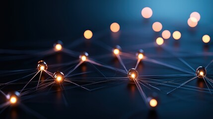 An intricate network of glowing nodes and connections representing a neural network learning and evolving based on vast amounts of data.