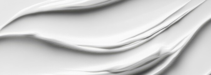 Fototapeta premium White skincare cream texture. Close up face cream