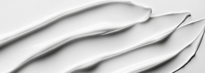 Obraz premium White skincare cream texture. Close up face cream