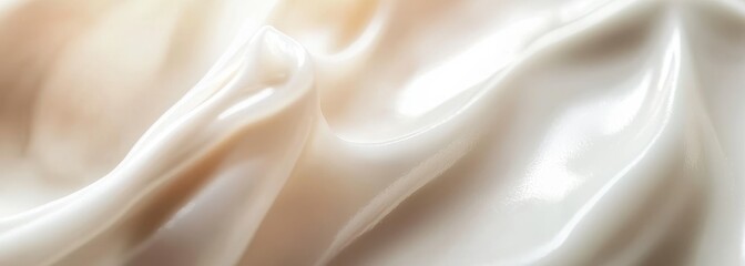 Fototapeta premium White skincare cream texture. Close up face cream