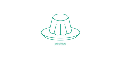 Stabilizers Vector Icon for Food Texture Improvement