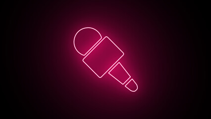 Vintage Microphone Icon: Audio Symbol for Music, Podcast, and Broadcast Design – Simple Vector Illustration of Sound and Voice Equipment for Studio, Karaoke, and Communication