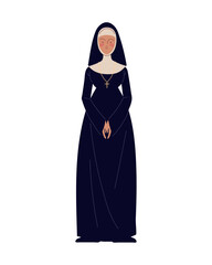 woman nun of catholic character