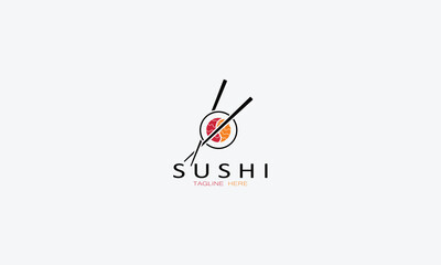 Sushi logo design vector template