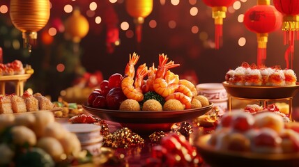 Lunar New Year food celebration