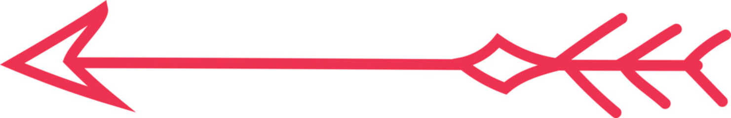 Obraz premium Valentine arrow on white background. Vector illustration.