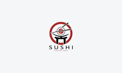Sushi logo design vector template