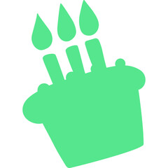 Happy birthday simple vector icons