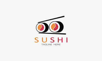 Sushi logo design vector template