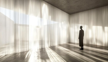 Fototapeta premium Minimalist and unique interior design in the house